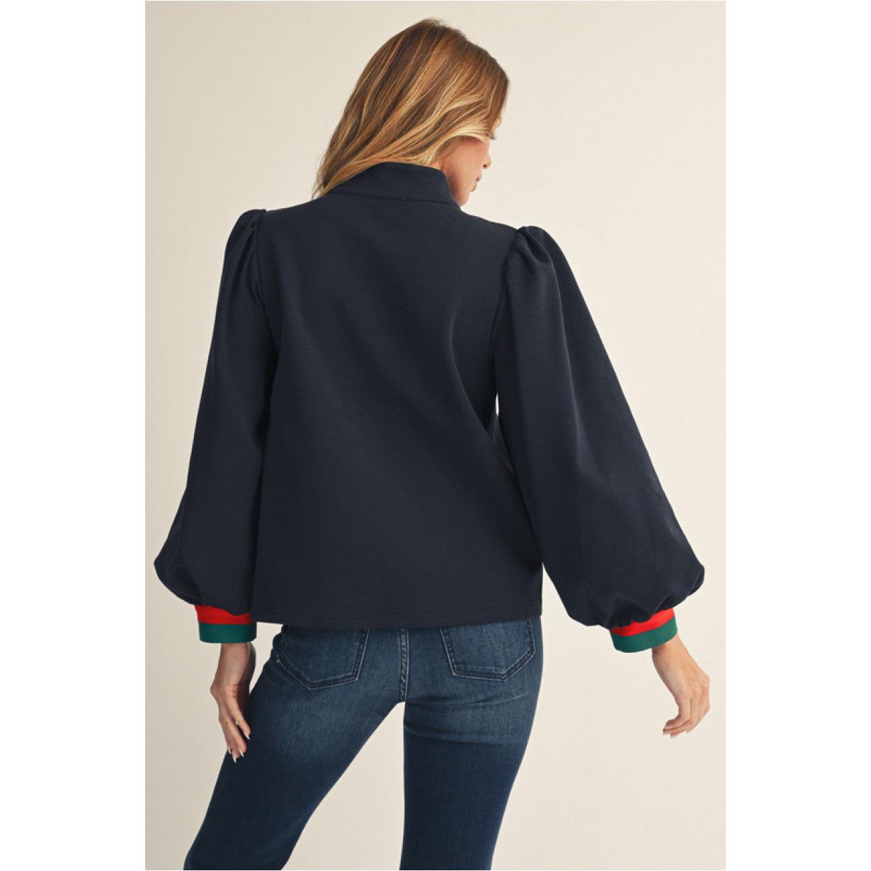 The Madeline Zip Front High Neck Top