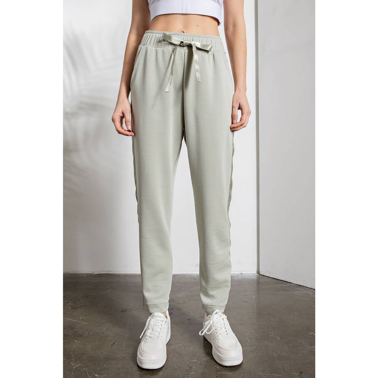 Modal Poly Span Jogger with Side Satin