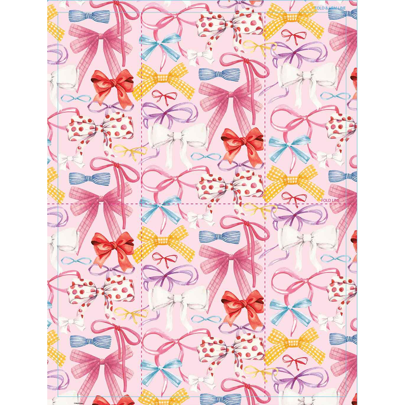 Ribbons & Bows 100% Cotton Tea Towel
