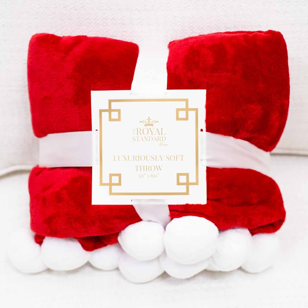 Santa Pom Pom Throw by The Royal Standard