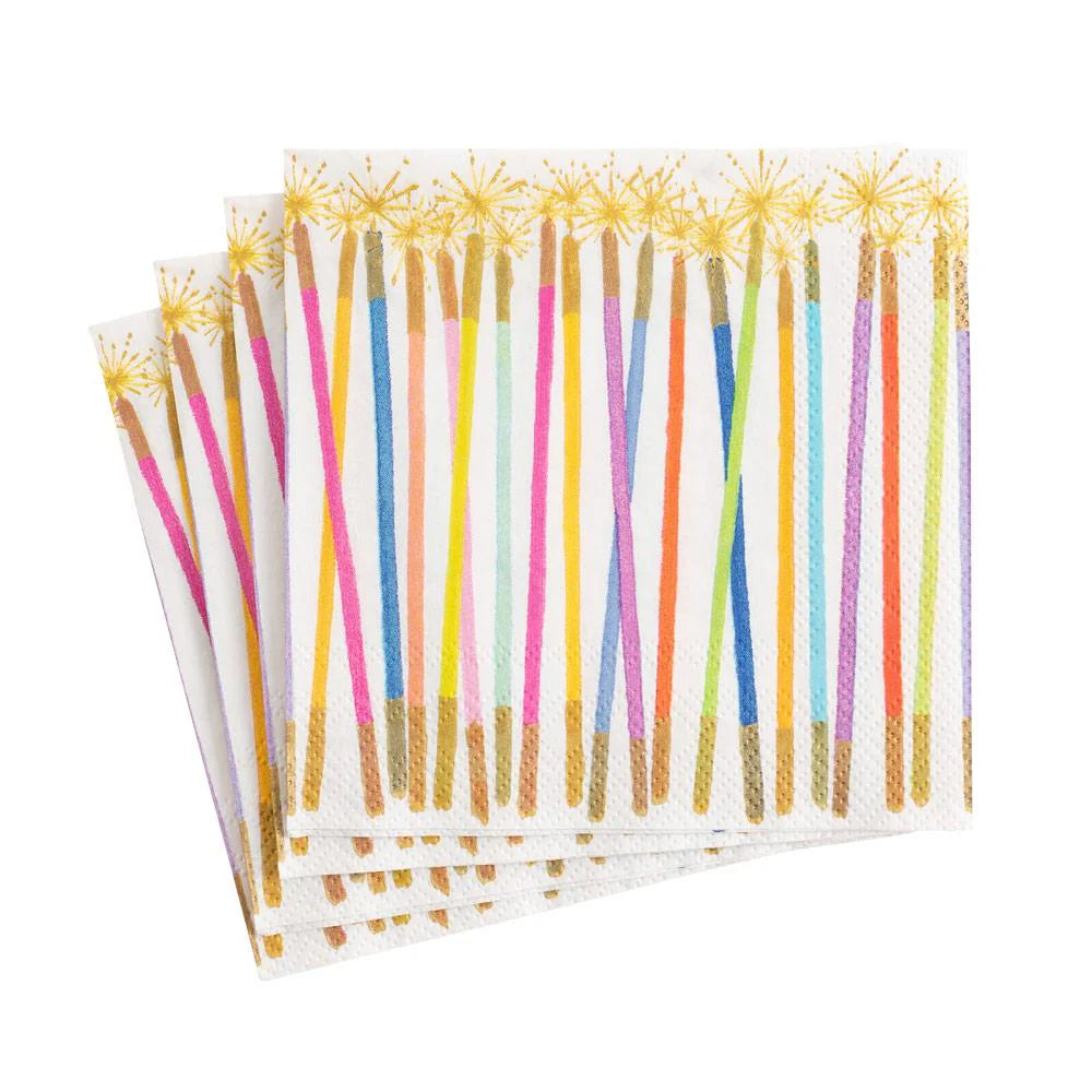 Party Candles Paper Cocktail Napkins - 20 Per Package