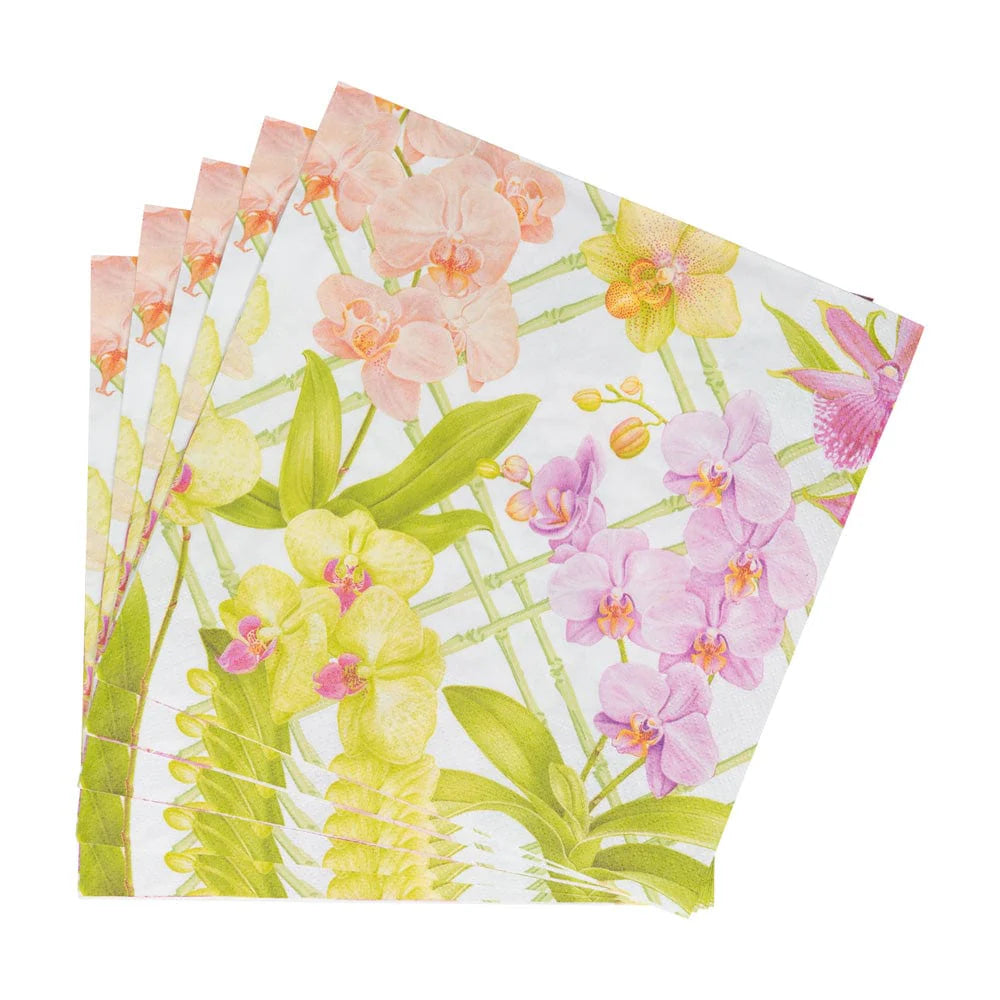 Orchid Conservatory Dinner Napkins - 20 Per Package