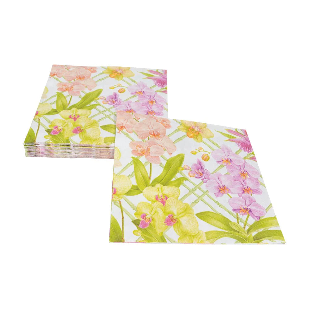 Orchid Conservatory Dinner Napkins - 20 Per Package