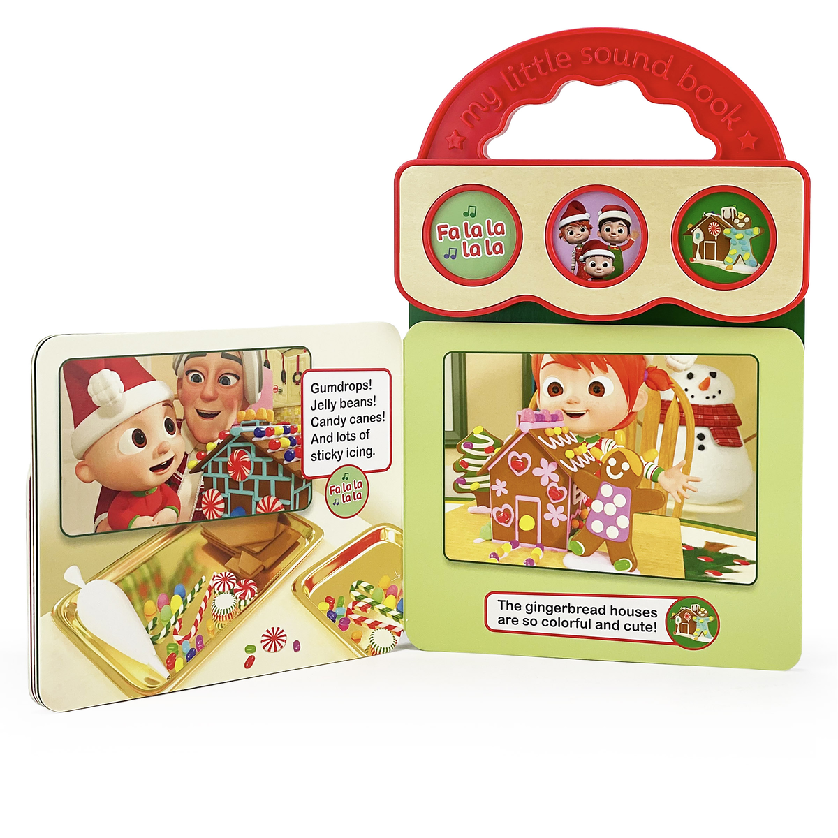 CoComelon Deck the Halls Christmas 3-button Sound Book