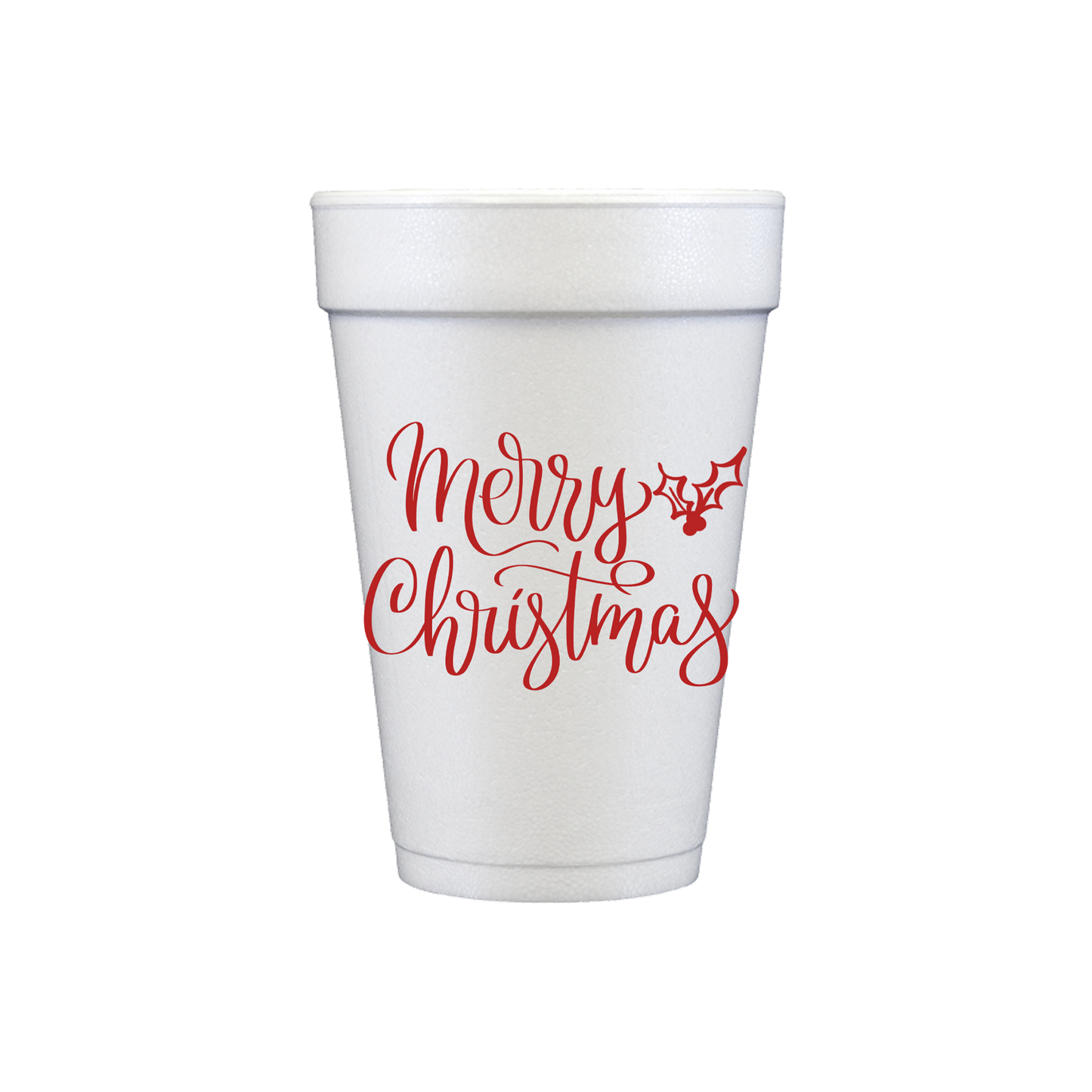 Christmas Styrofoam Cup 10 Pack {Merry Christmas Handletter}