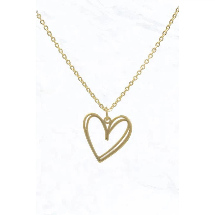 Open Heart Pendant Necklace