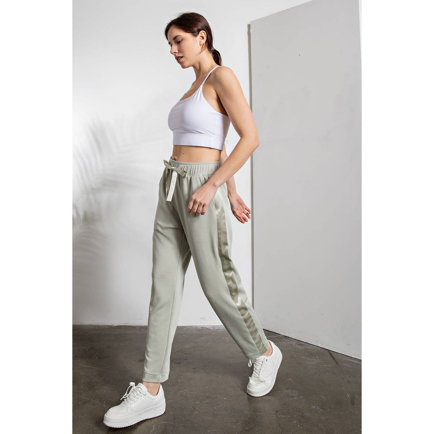 Modal Poly Span Jogger with Side Satin