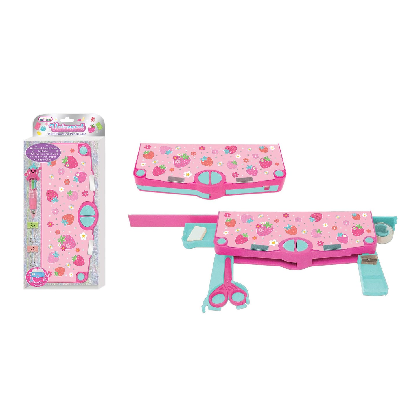 Universal Multi-Function Pencil Case, Strawberry