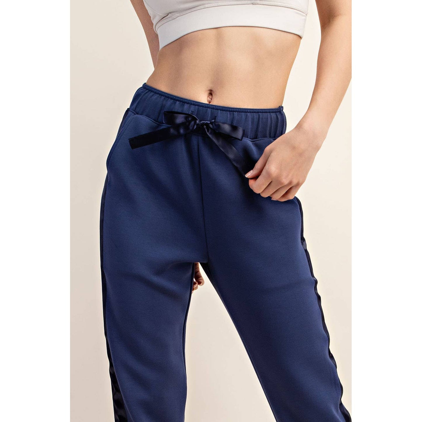 Modal Poly Span Jogger with Side Satin