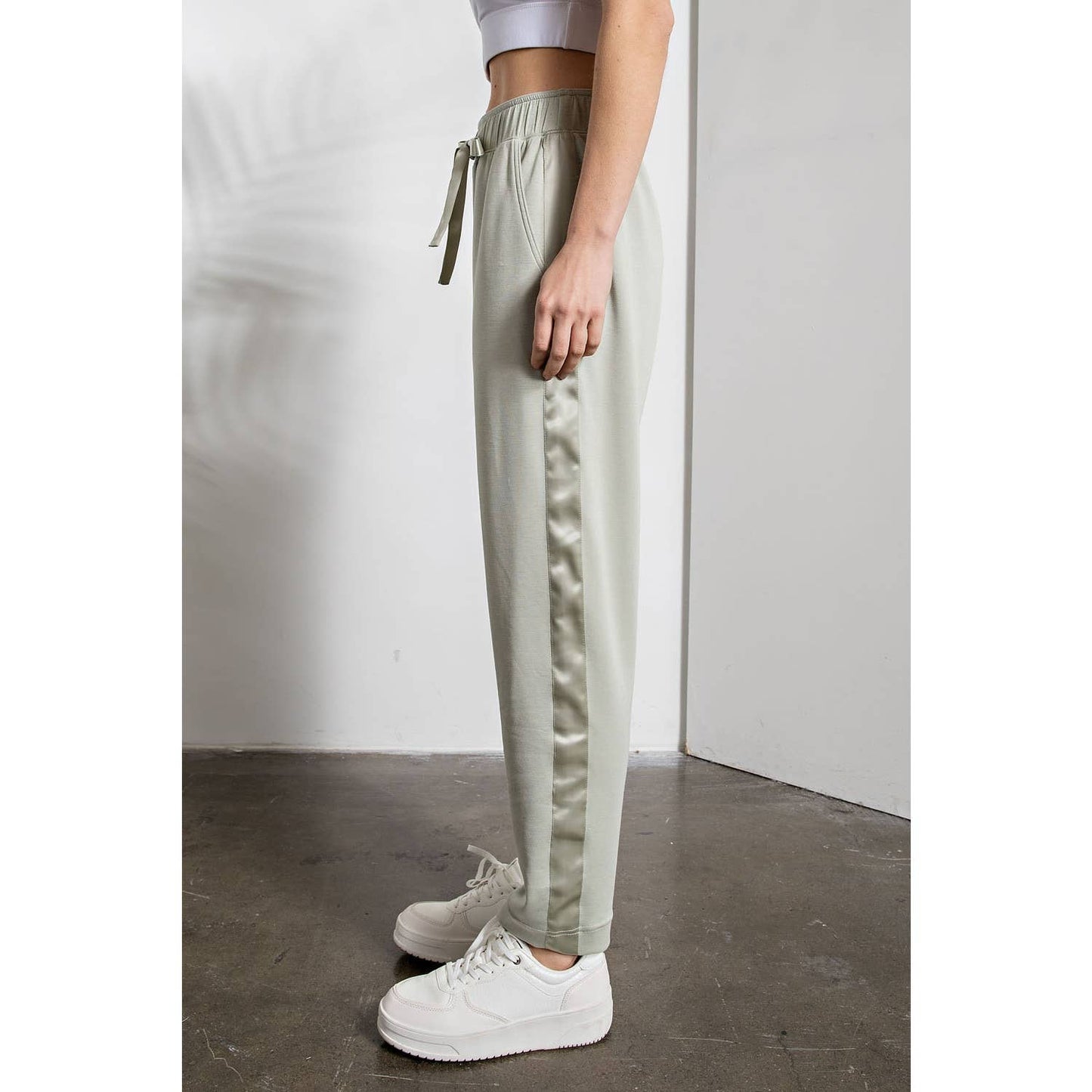 Modal Poly Span Jogger with Side Satin