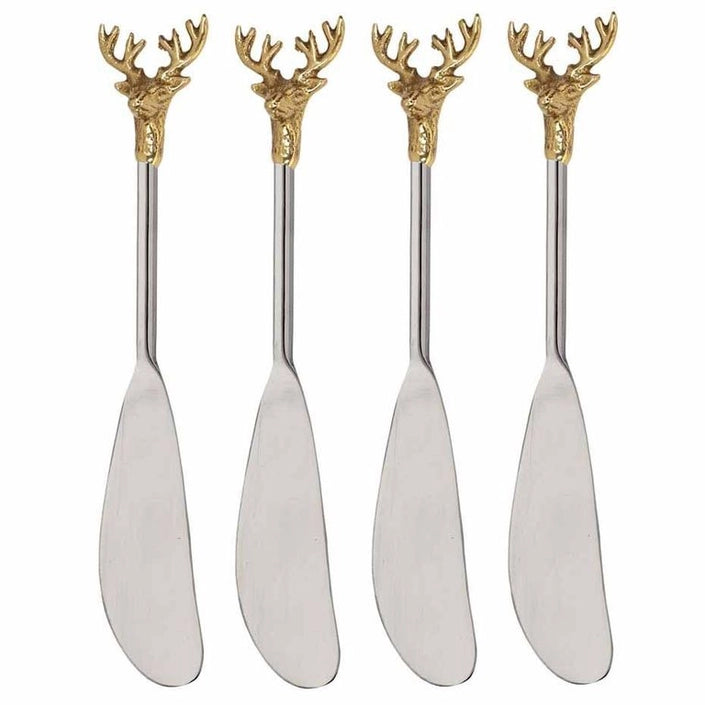 Gilded Deer Spreaders (Set of 4)
