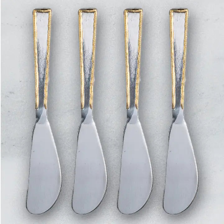 Stainless Steel Gilded Edge Spreaders (Set of 4)