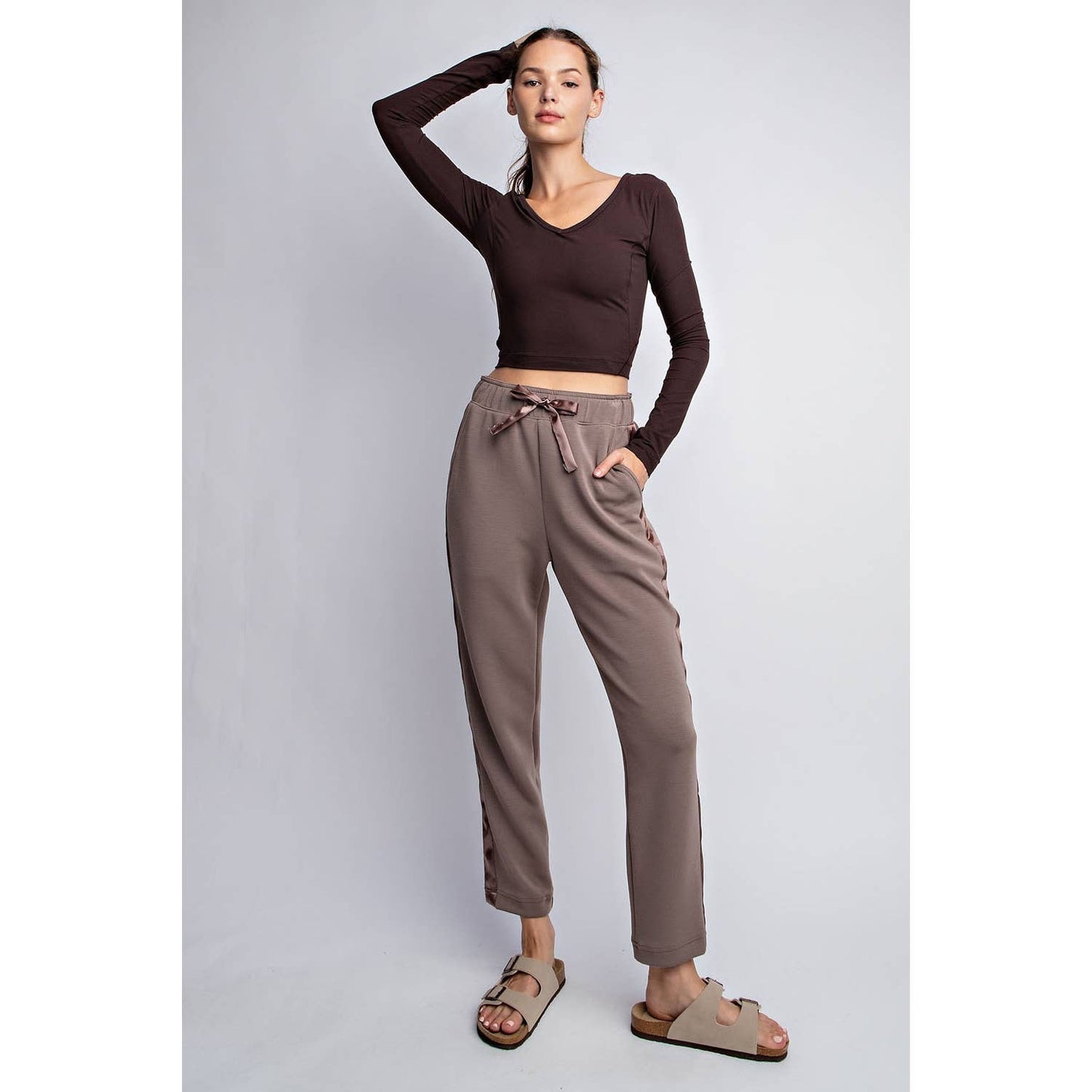 Modal Poly Span Jogger with Side Satin