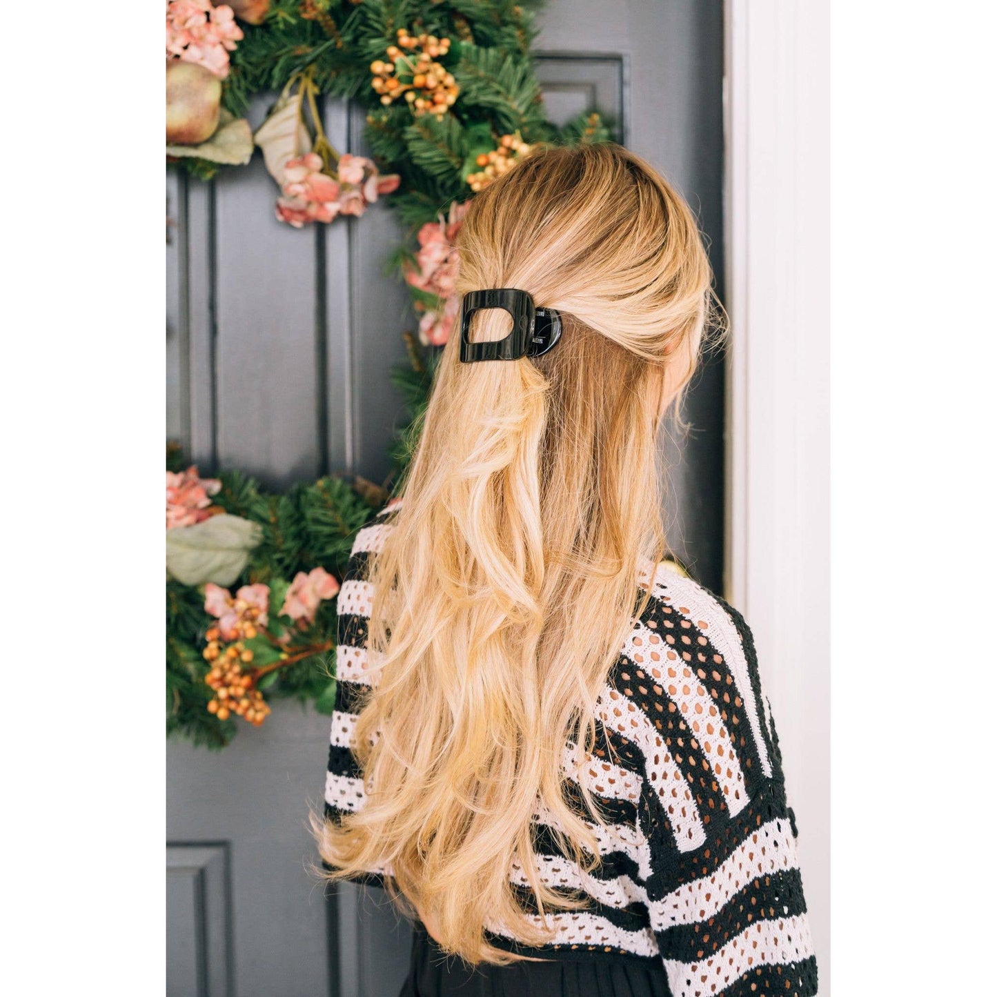 Round Flat Hair Clip | Small | Jet Black