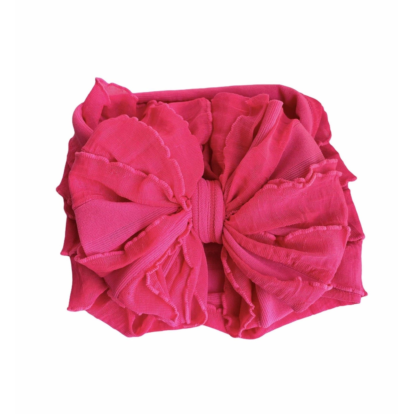 Neon Pink Ruffled Headband
