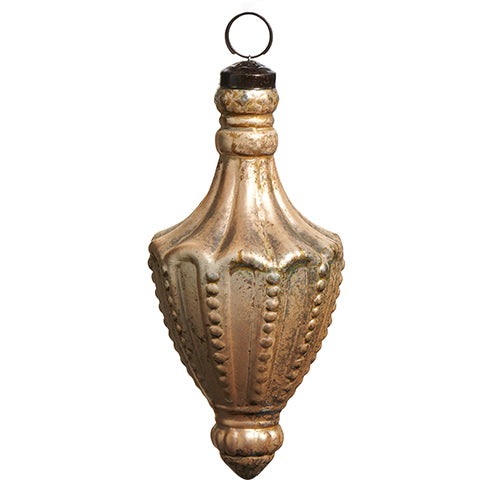 6" Scallop Detailed Finial Ornament