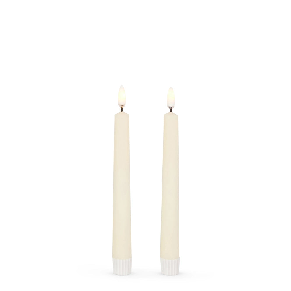 Ivory LED Taper Candle Set – 7" (Set of 2)