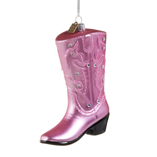 Eric Cortina 5" Pink Shiny Boot Ornament