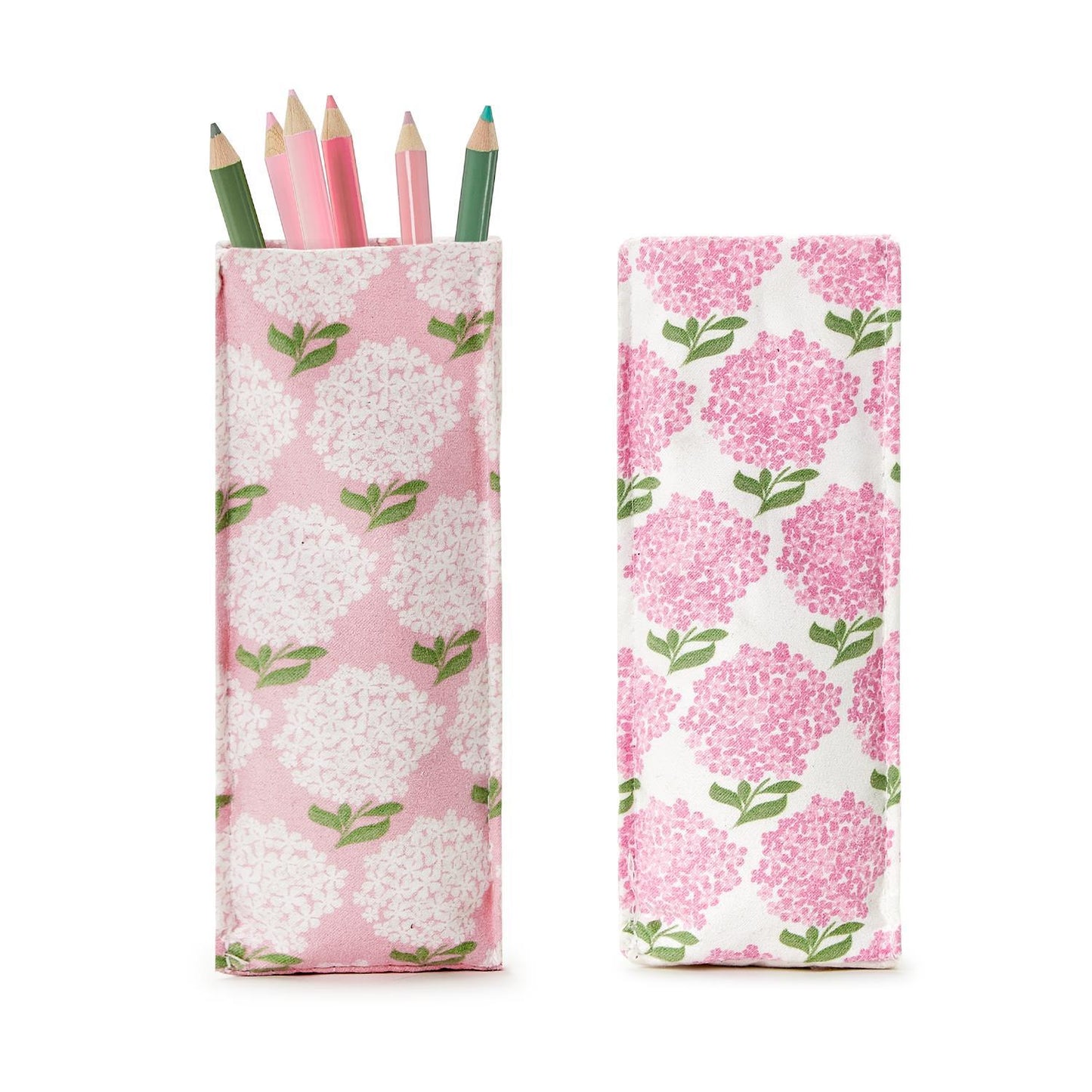 Pink Hydrangea Print Standing Eyeglass / Accessory Holder