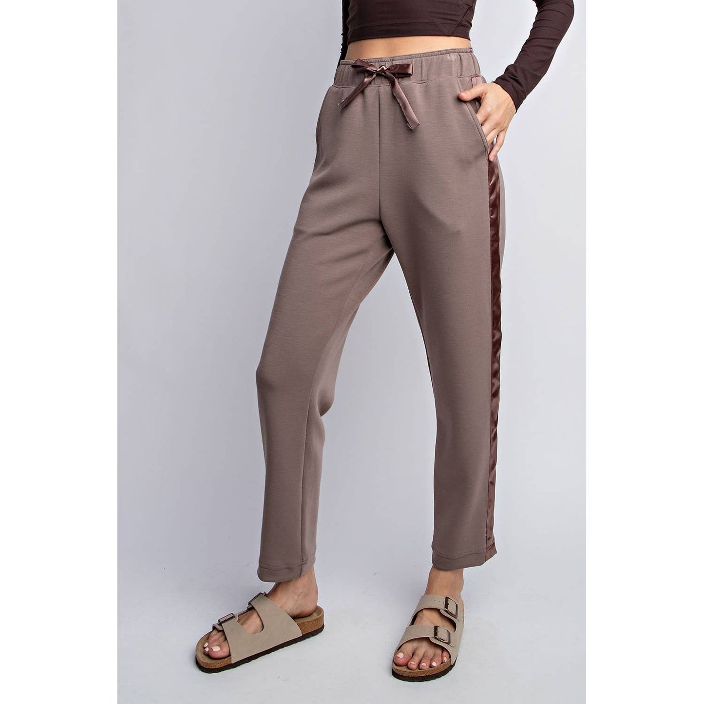 Modal Poly Span Jogger with Side Satin