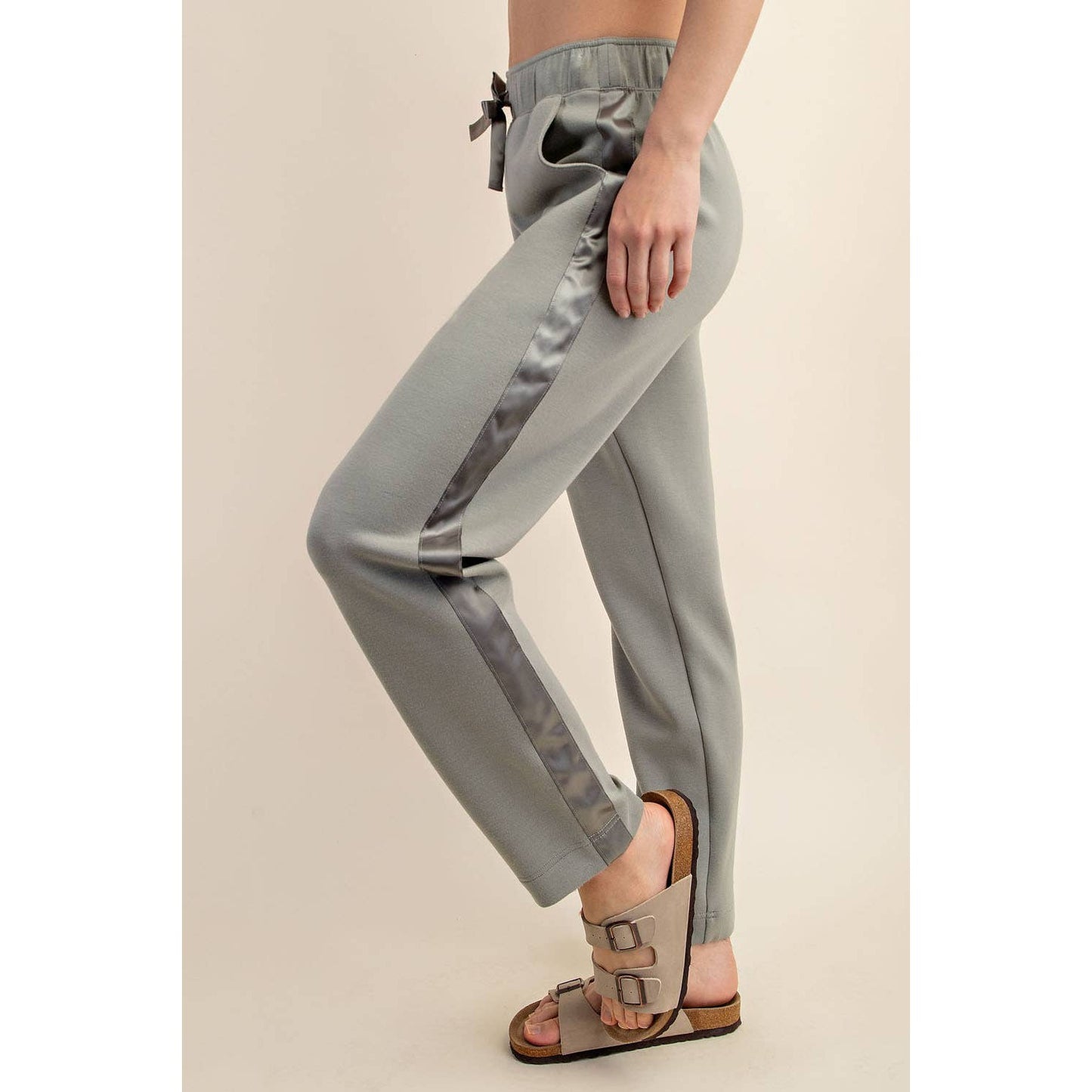 Modal Poly Span Jogger with Side Satin