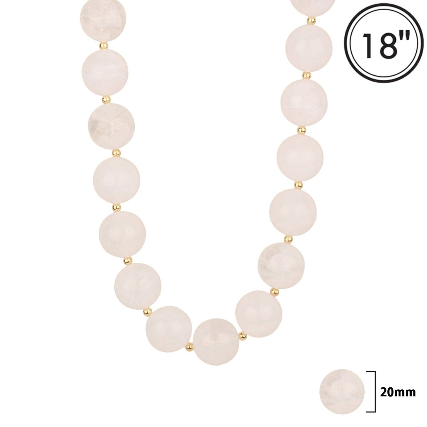 Necklace with pink beads and gold accents on a white background