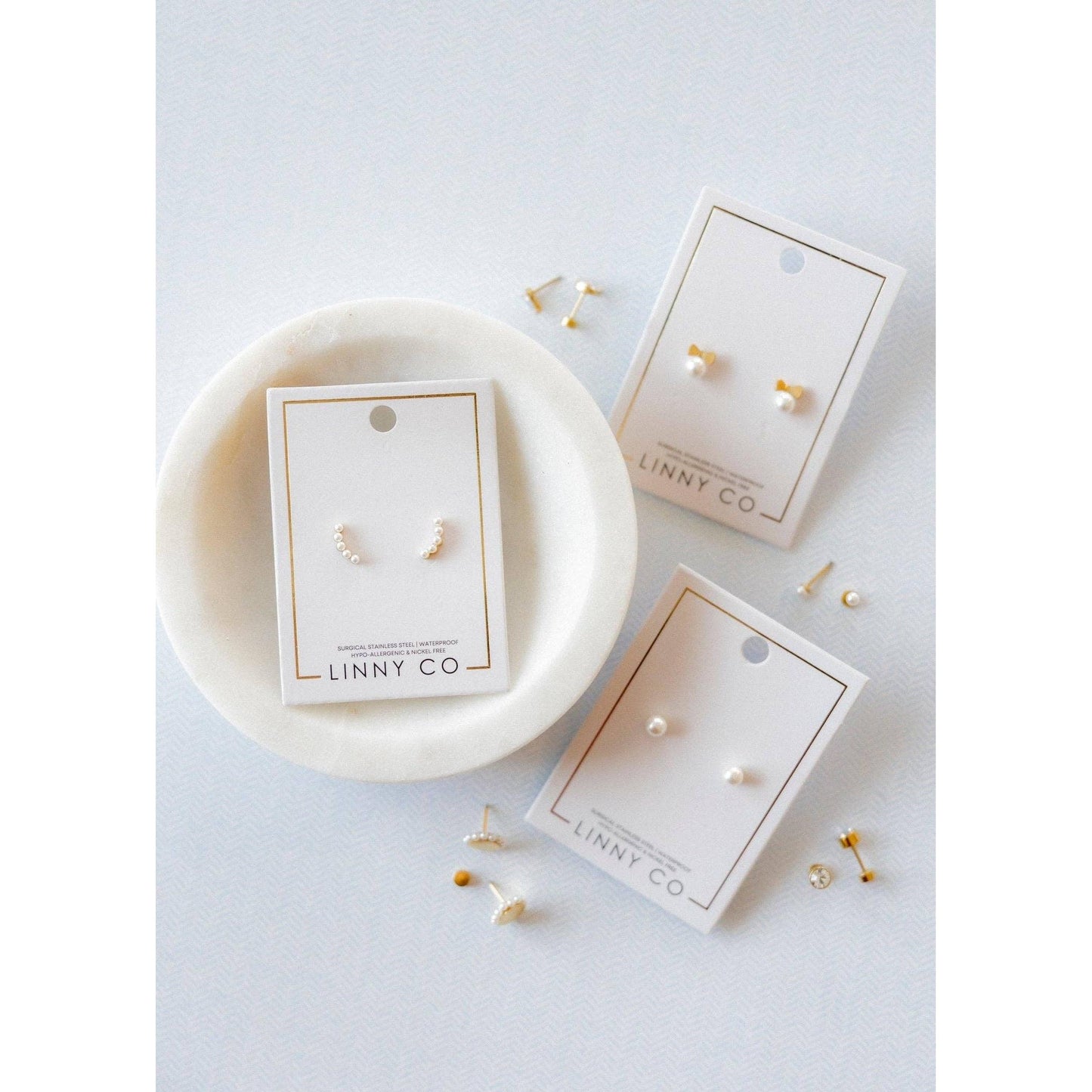 Screwback Stud Earrings - Heidi Pearl Bow