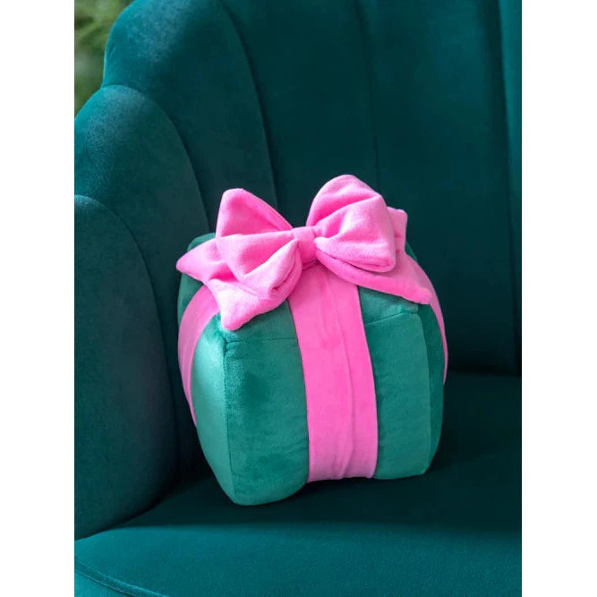 Shiraleah Gift Box Small Pillow, Green