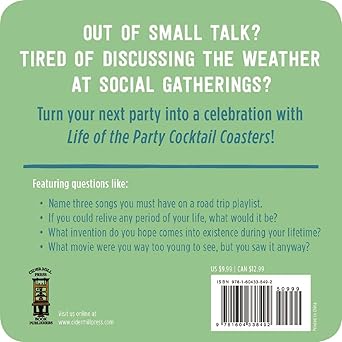 Life of the Party Cocktail Coasters (Volume 2): 60 Conversation Starters to Amaze, Amuse, and Entertain (2)
