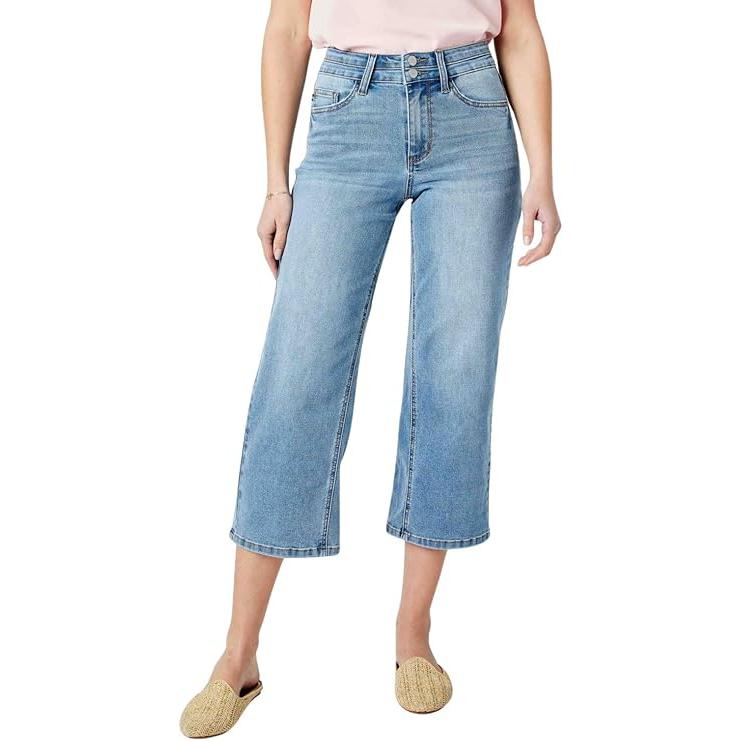 Double Waistband Wide Leg Crop Pants