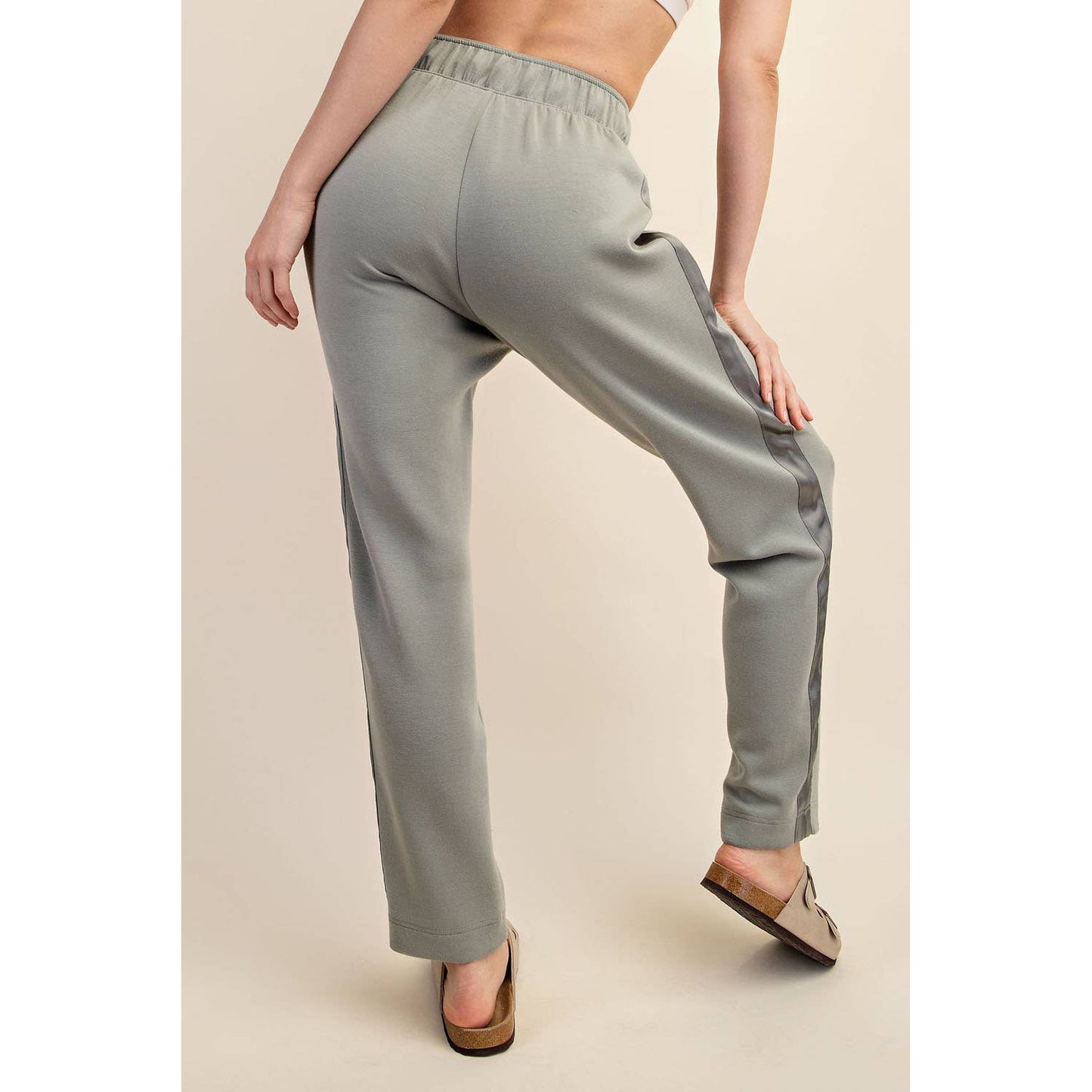 Modal Poly Span Jogger with Side Satin