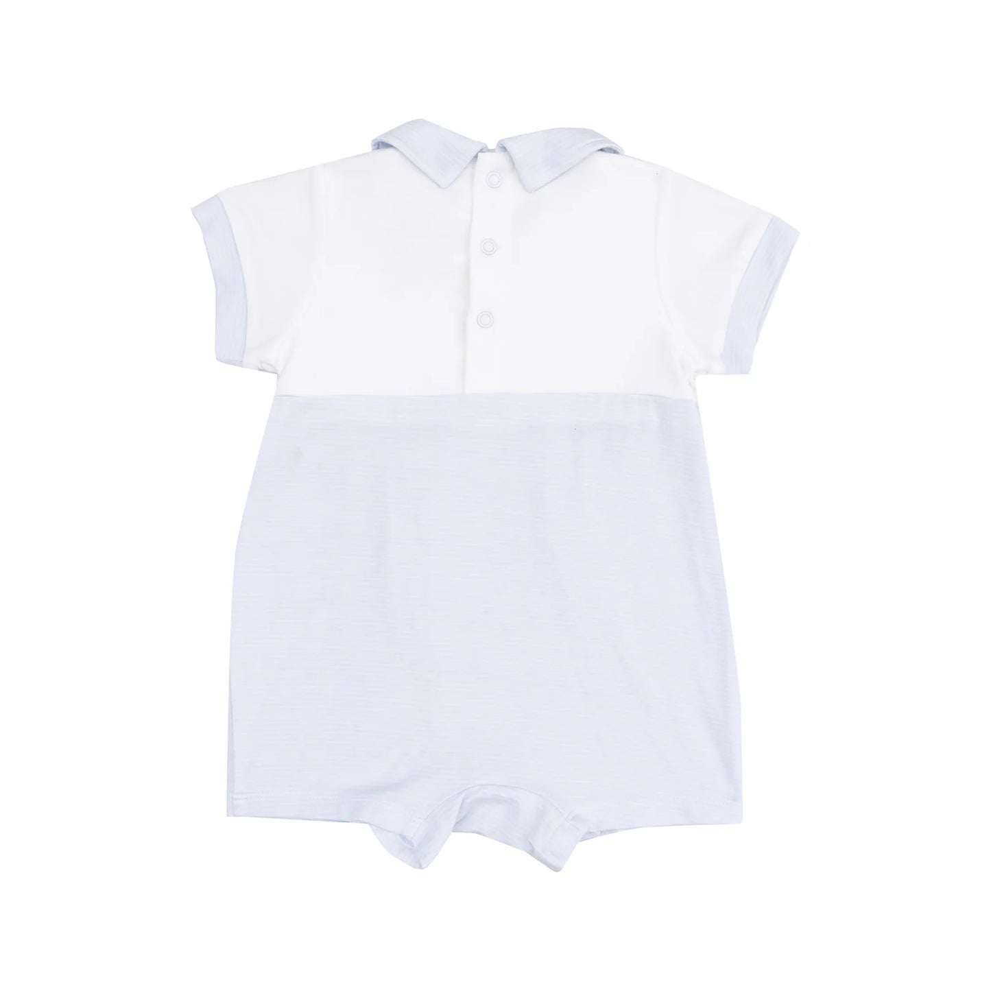 Tiny Bunny Romper - Stripe Classic Blue
