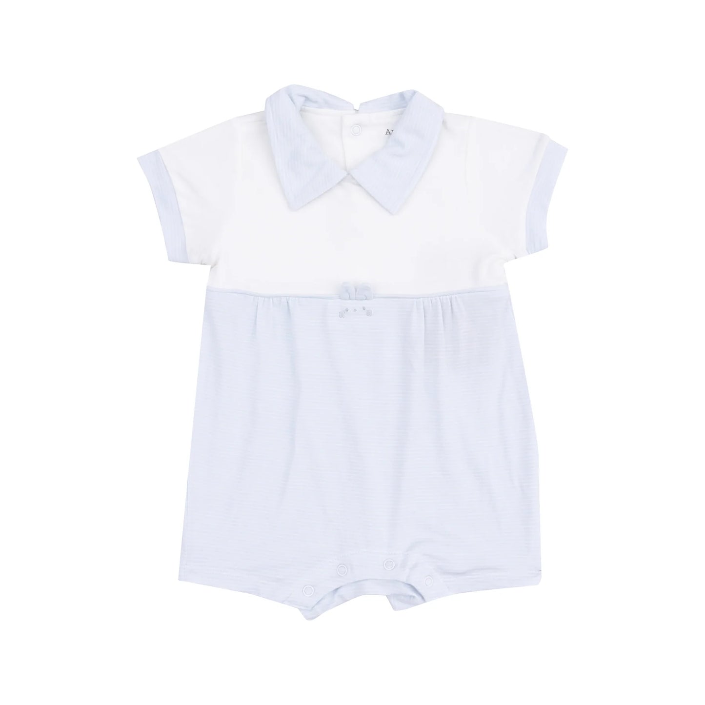 Tiny Bunny Romper - Stripe Classic Blue