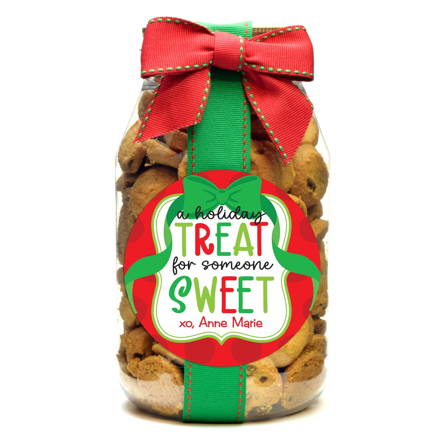 PERSONALIZED Christmas Cookie Quart Jars (Label PHTS)