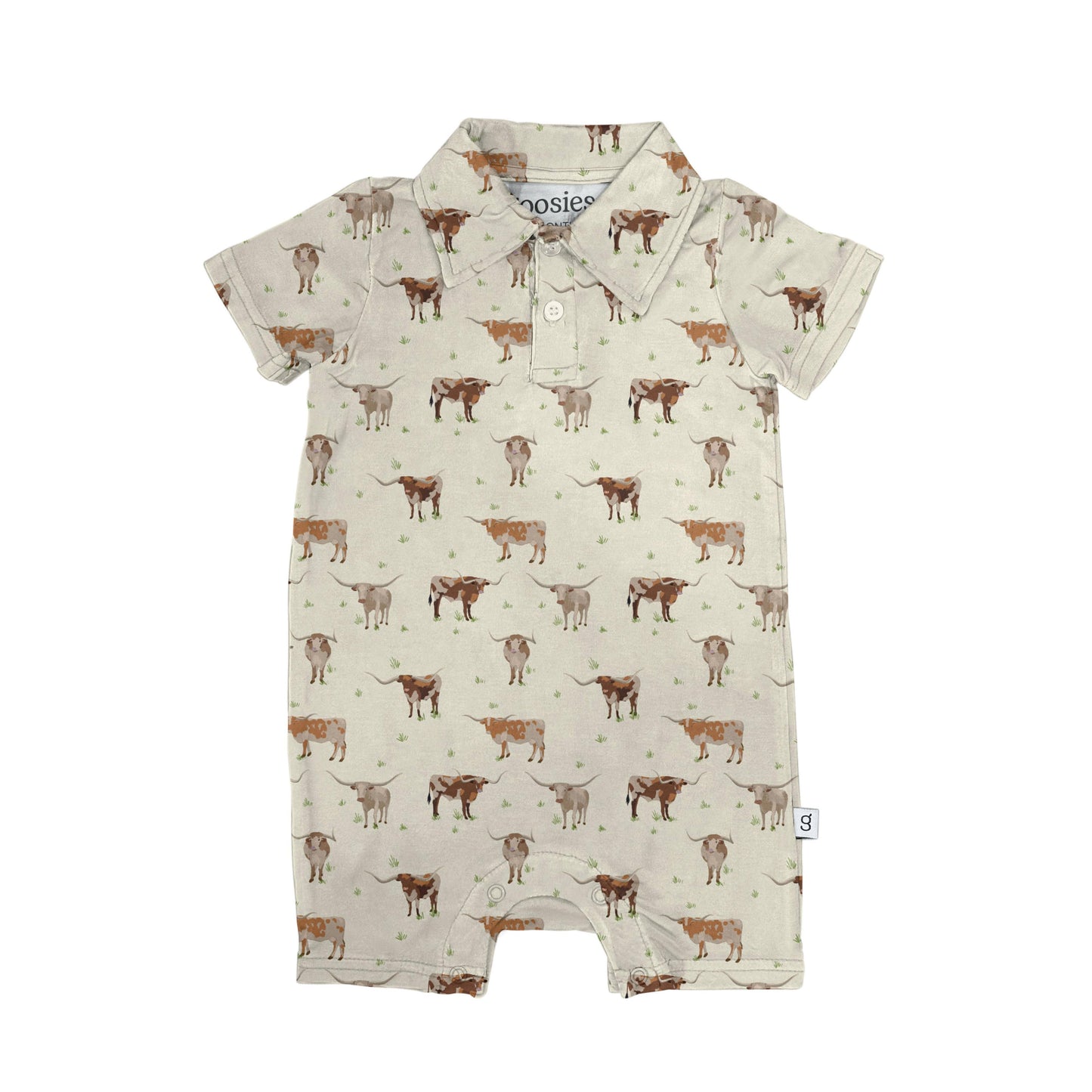 Longhorns SS Polo Romper