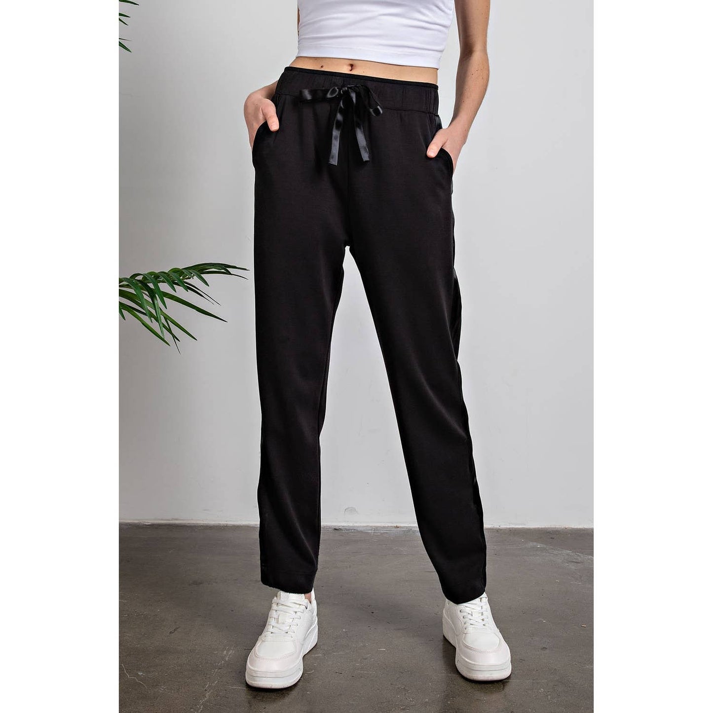Modal Poly Span Jogger with Side Satin