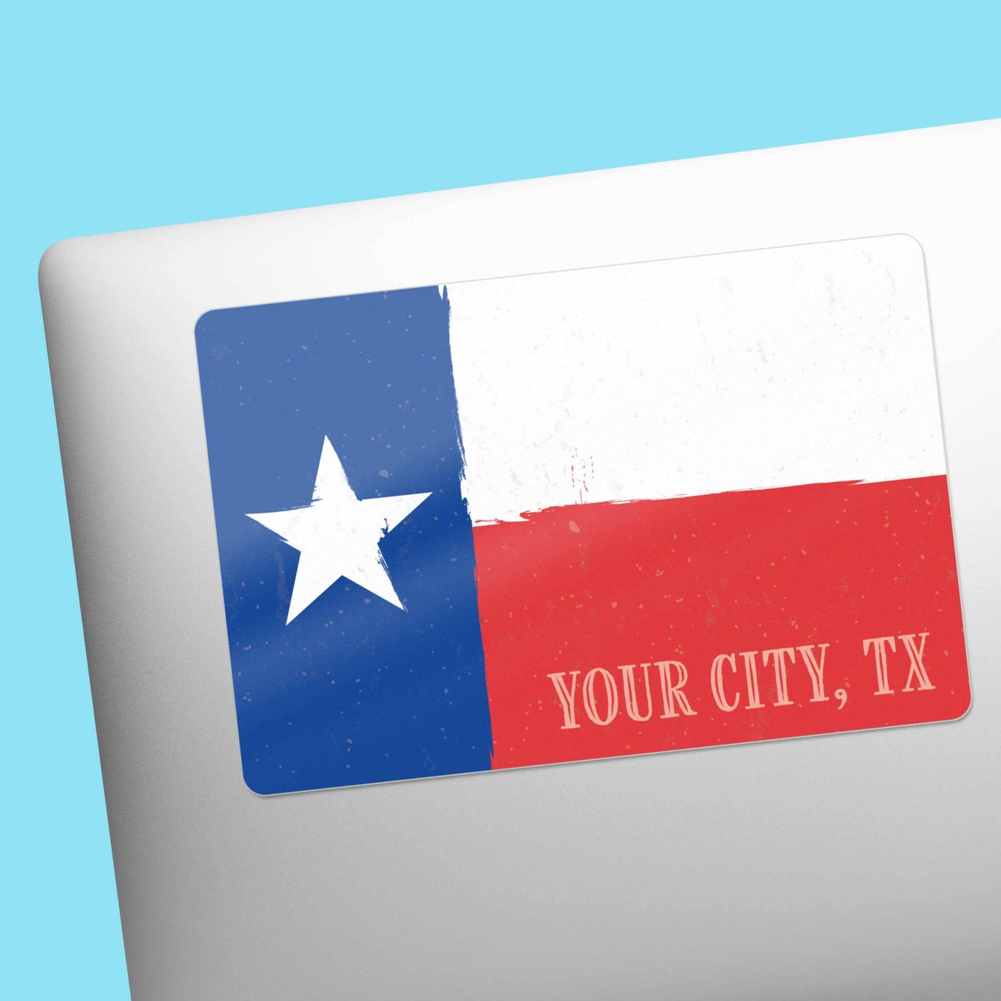 Custom Texas Flag Sticker - TX Name Drop Decal