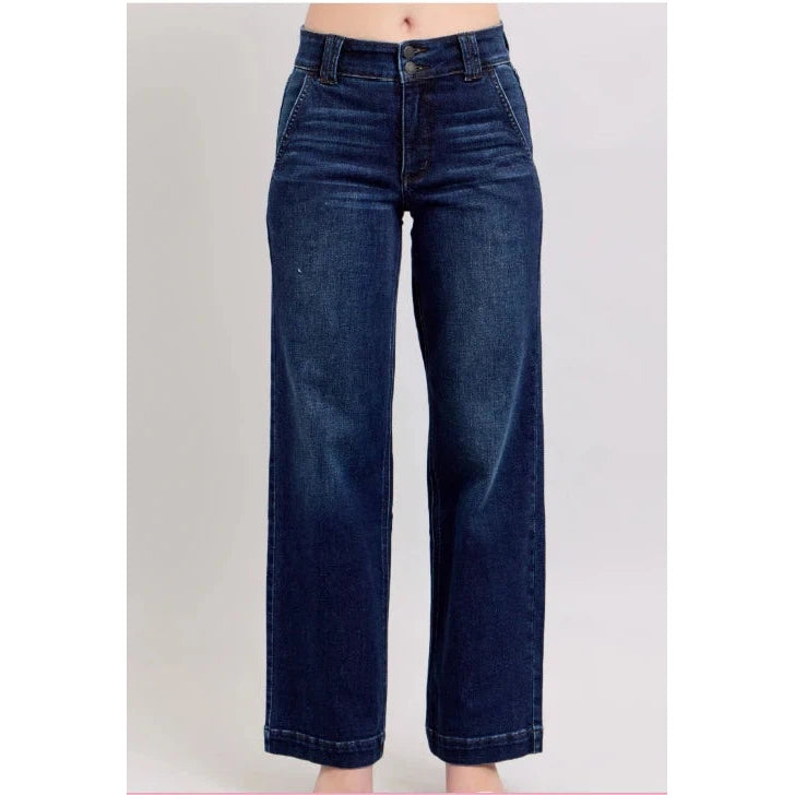 Judy Blue High Waisted Wide Leg Double Button