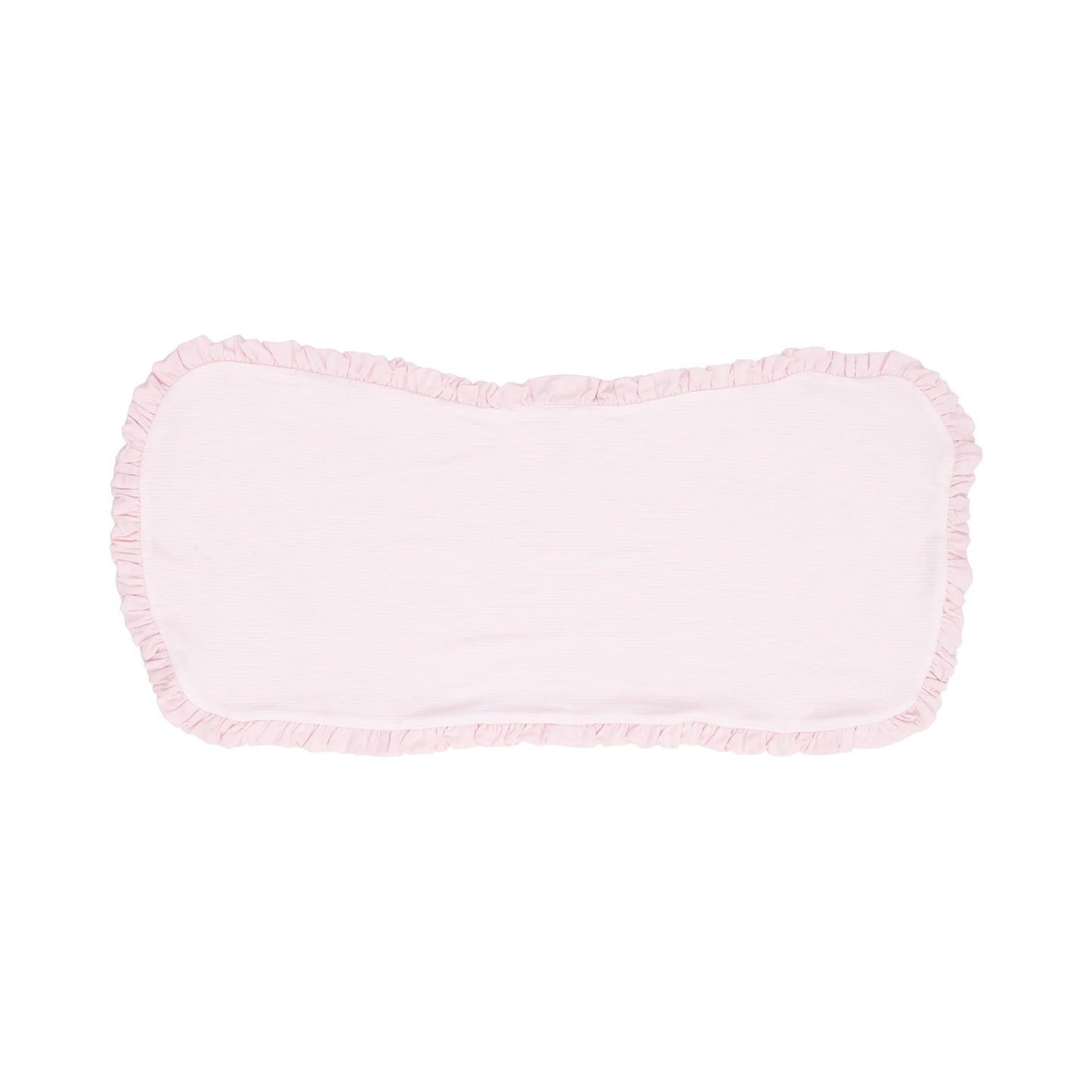 Ruffle Burp Cloth - Stripe Classic Pink - 22X10