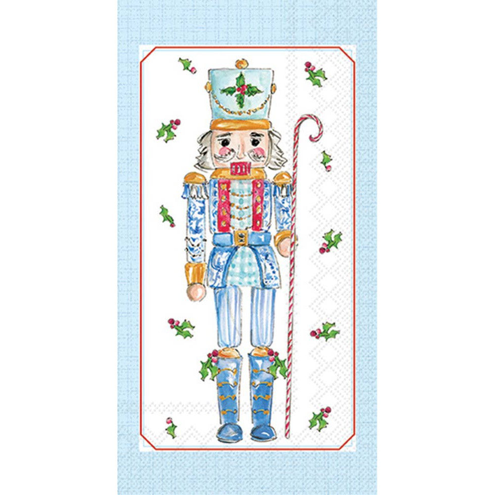 Blue Nutcrackers Christmas Paper Guest Towels Pk/16