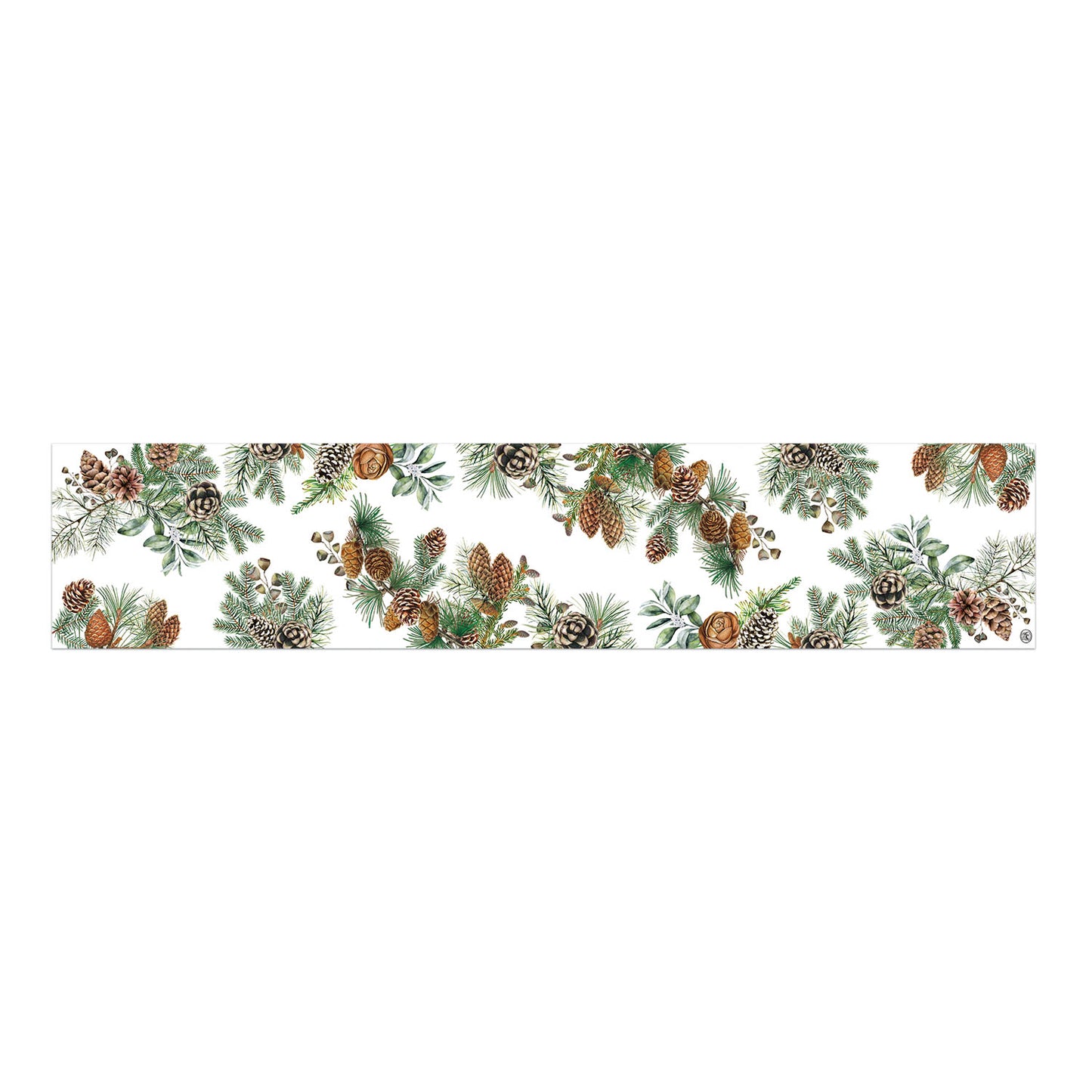 White Spruce Cotton Table Runner