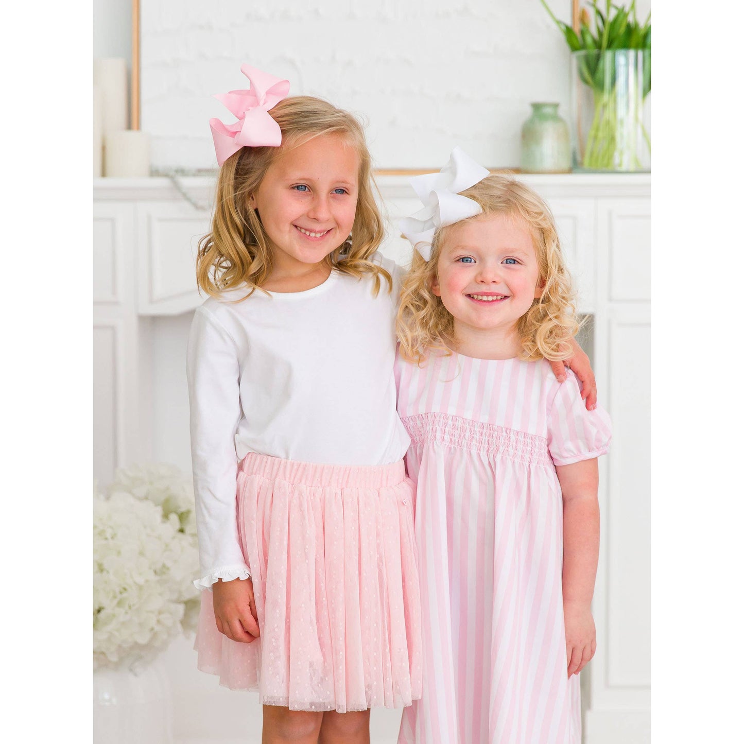 Girls Pink Big Bow Hair Clip