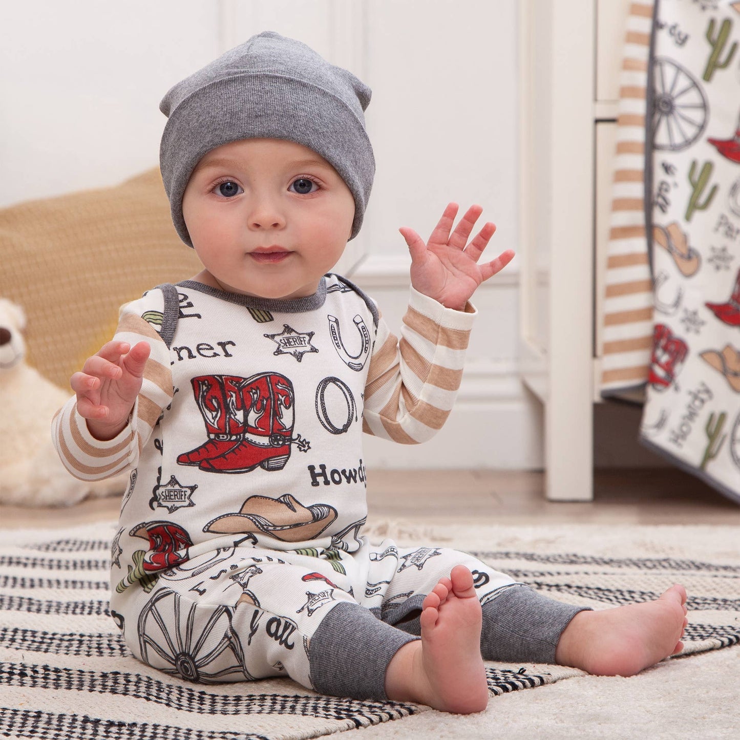 Baby Boy's Howdy Partner Cotton Romper