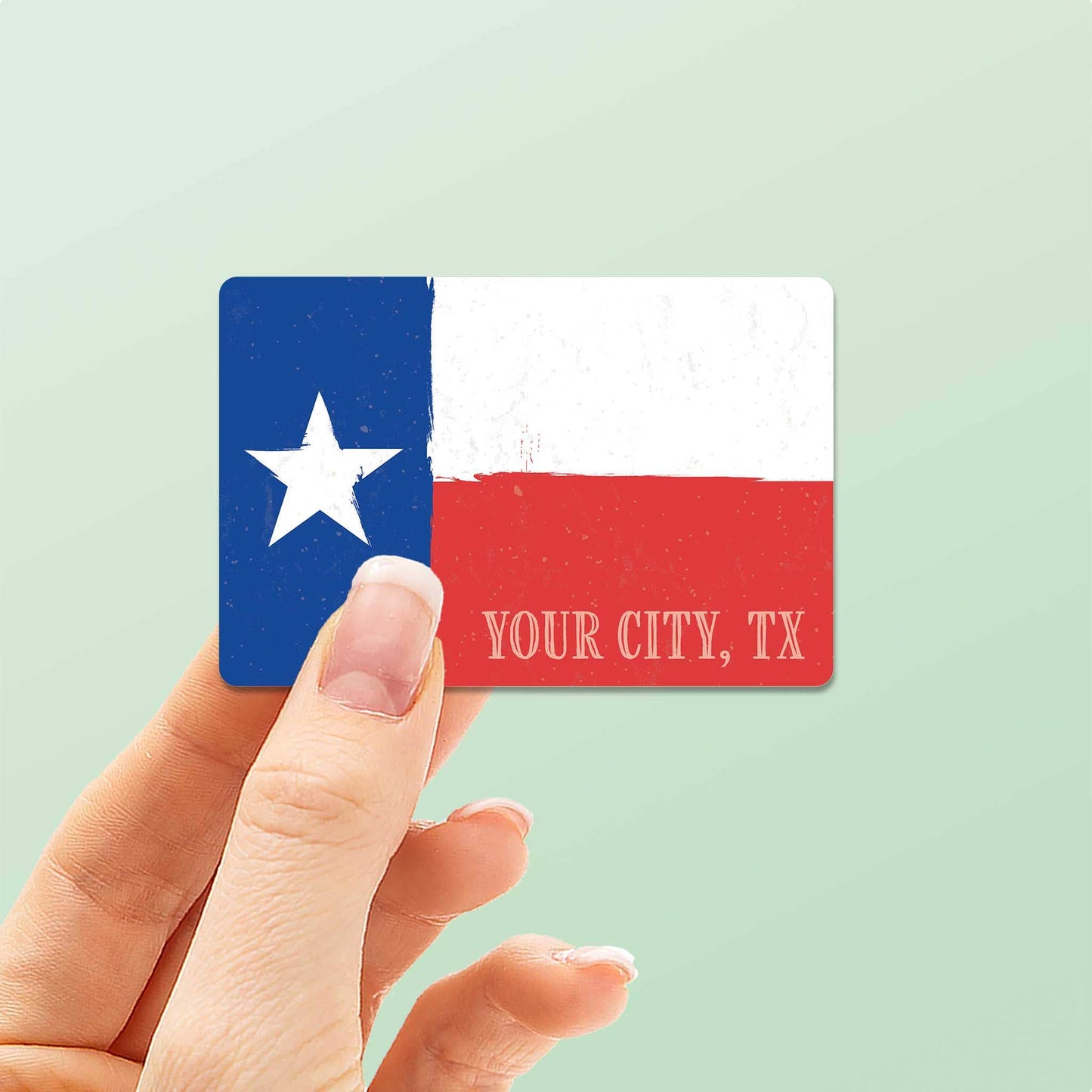 Custom Texas Flag Sticker - TX Name Drop Decal