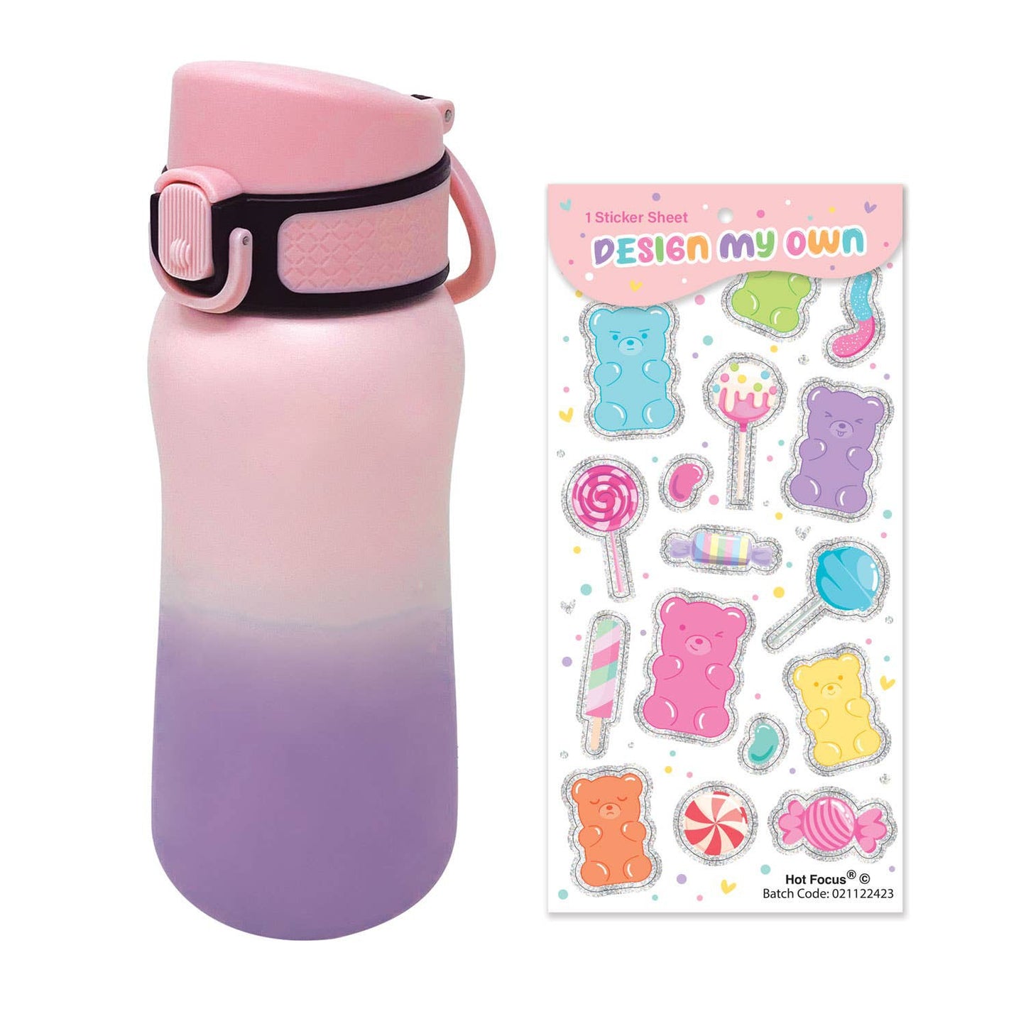 Stylish Stainless Steel Water Bottle, Gummy Bear