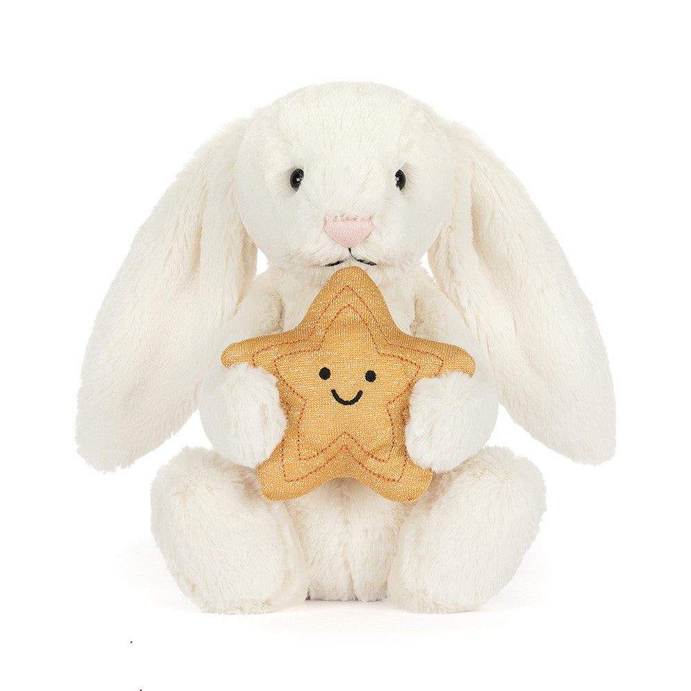 Jellycat Bashful Cream Bunny with Star