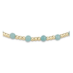 Gemstone Gold Sincerity Pattern 3mm Bead Bracelet