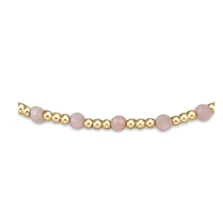 Gemstone Gold Sincerity Pattern 3mm Bead Bracelet