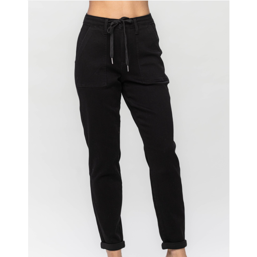 Judy Blue Jet Black Cuffed Jogger