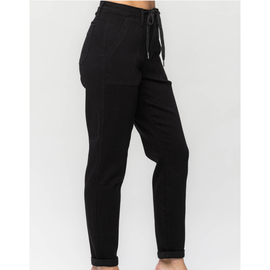 Judy Blue Jet Black Cuffed Jogger